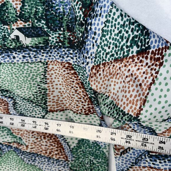 Vintage Landmark Long Sleeve Shirt Disco 70’s Large Polyester Nature Scene M 15 - Picture 8 of 11